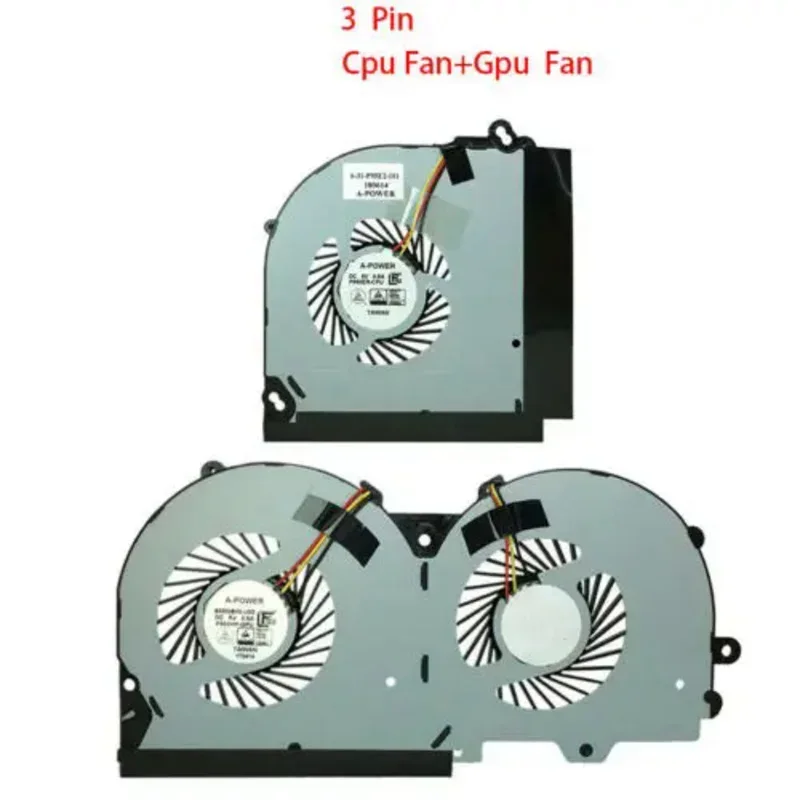 NEW CPU COOLING Fan & GPU fan for Clevo P950 P950HR P950ER T97 T96E T800 4 wire & 3 wire radiator fan