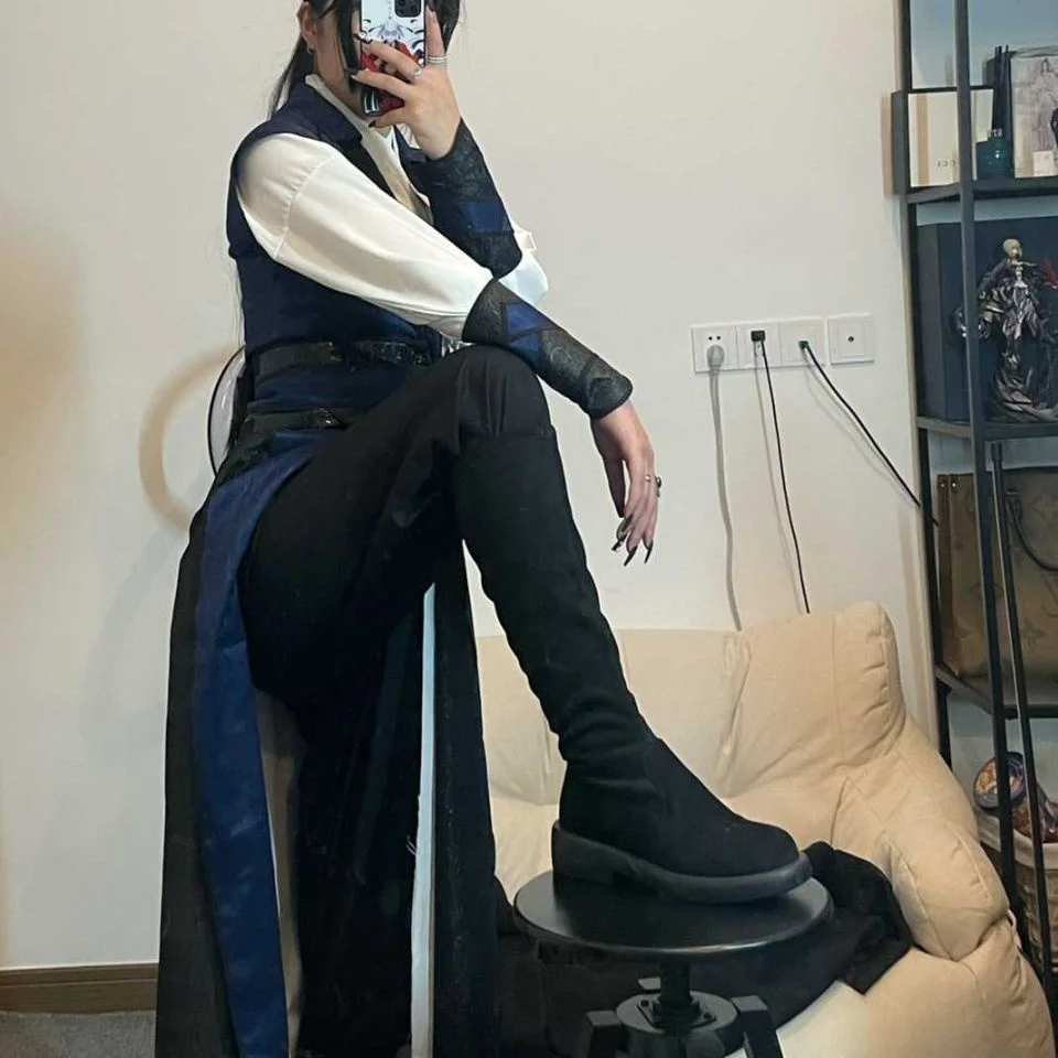 Anime Erha Mo Ran costumi Cosplay Tian Guan Ci Fu He Xuan Mo Ran Cosplay Costume scarpe parrucca Prps per donna uomo festa di Halloween