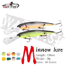 WALK FISH Deep walleye Trolling Fishing Lure Wobbler 12cm 20g Floating Crankbait Minnow Bass Pike Bait Depth 0-6m Fishing Tackle
