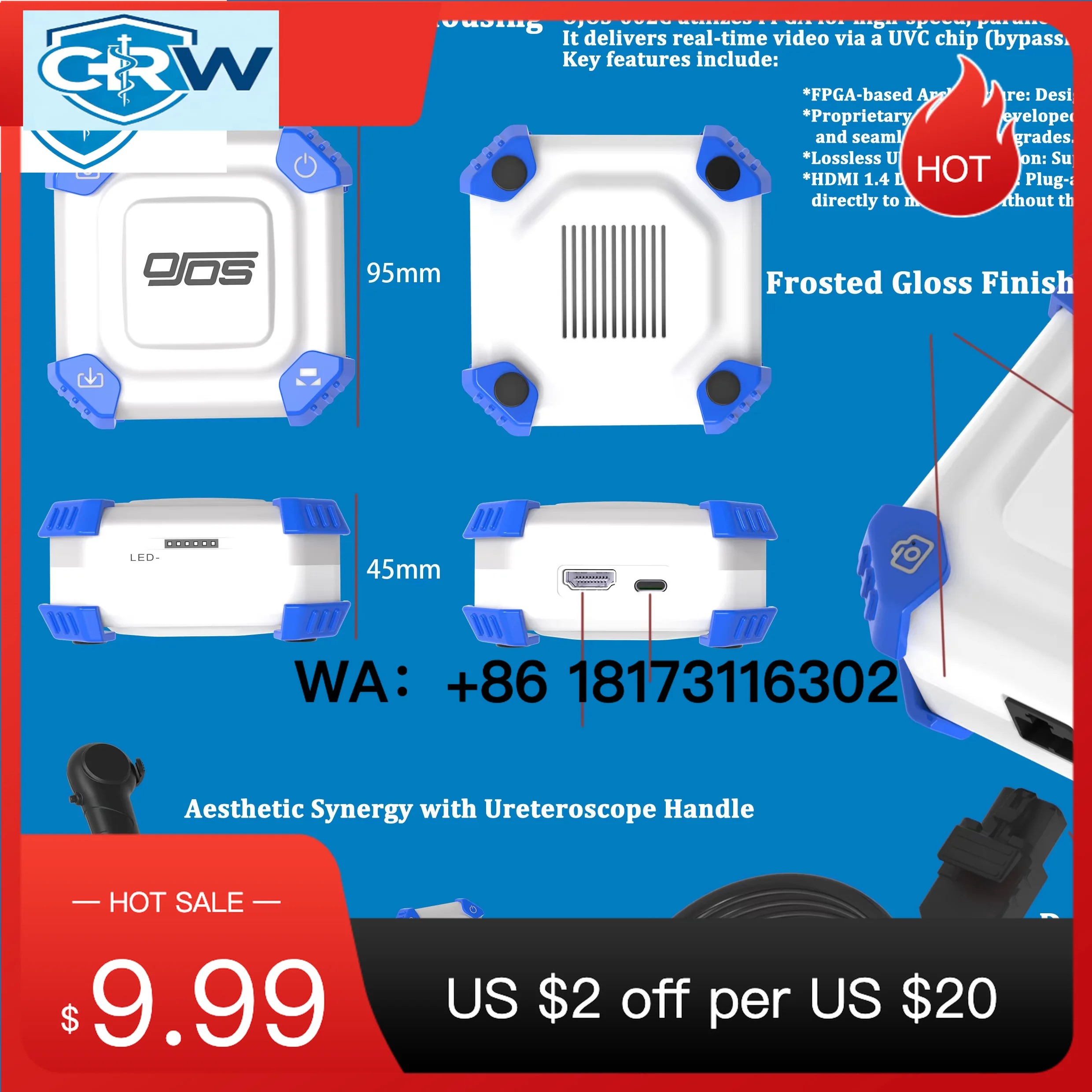 CRW DMI  Output FPGA  Medical Ge /  Yi Single-use Digital Flexible Ureteroscope Veterinary and Human Use USB Board