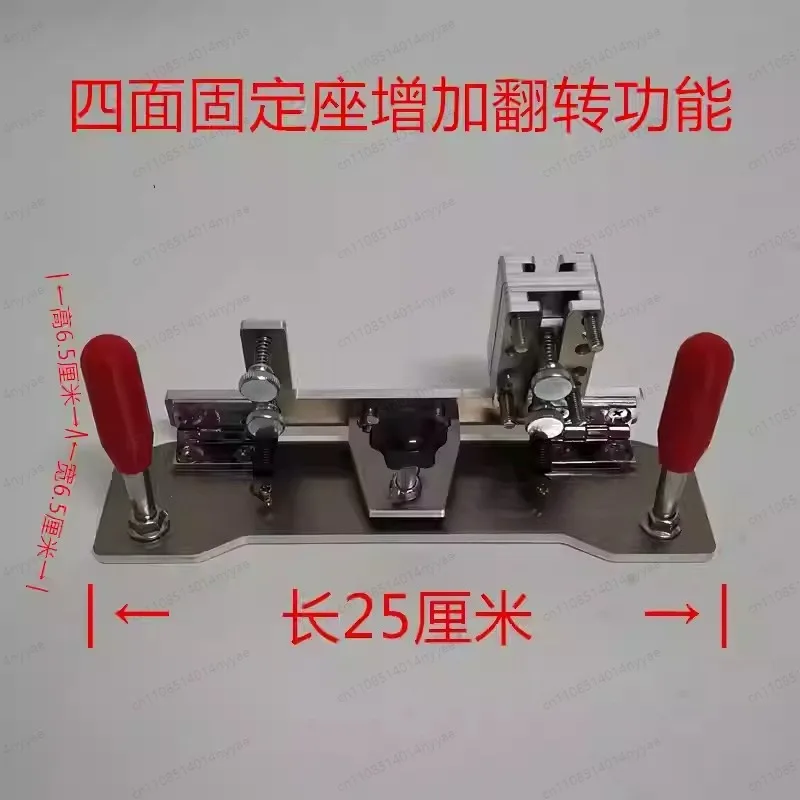 304 Stainless Steel Handheld Belt Sander for DIY Knife Beveling V-Slot Jig Tool Rough Grinding for Blades