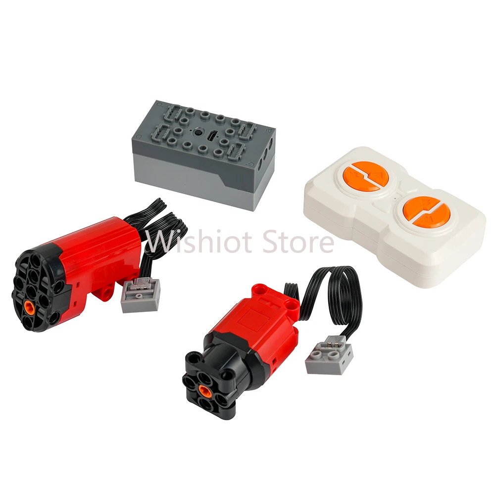 MOC 2 Way Remote Control Kit Lithium Battery Box L Motor Servo Motor legoeds-compatible Building Blocks 1:14 Sports Car Model