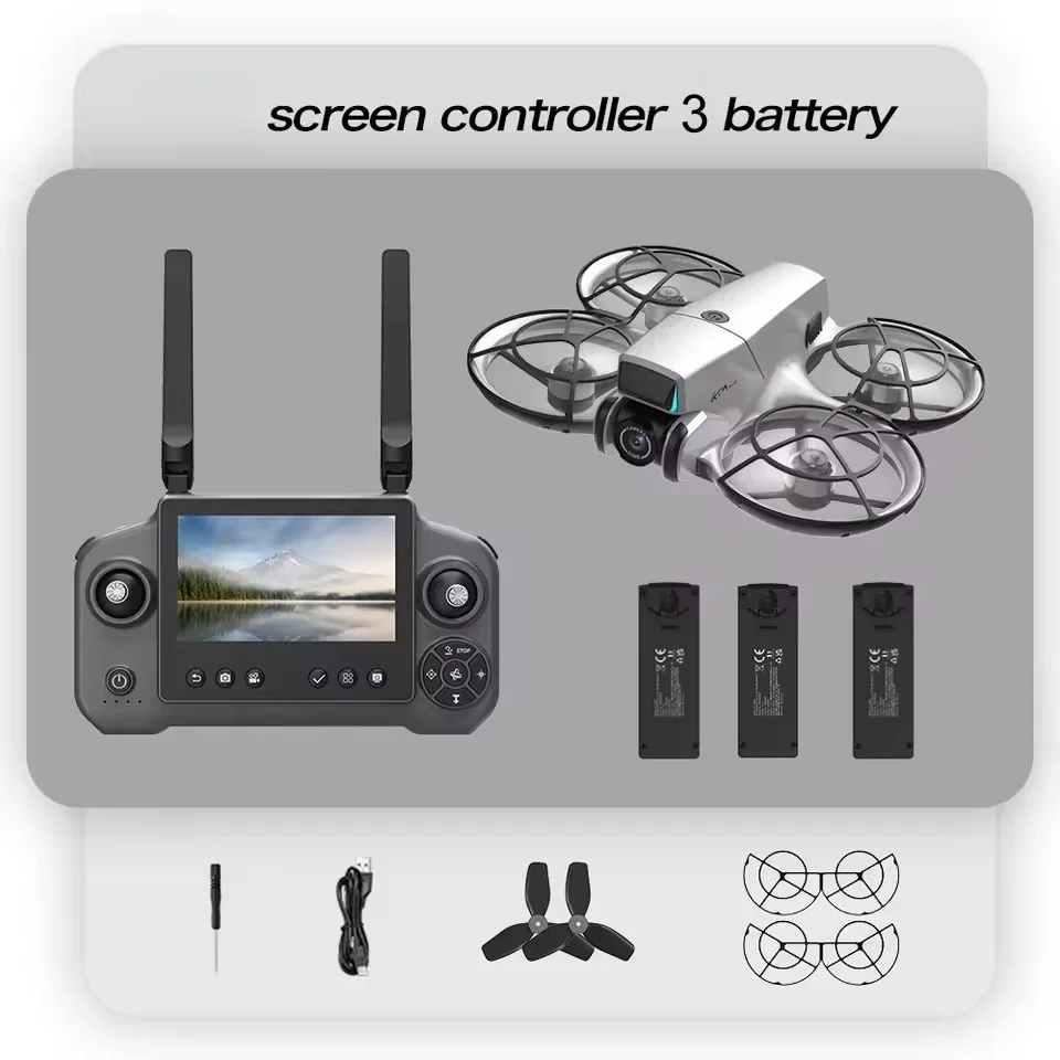 Obstacle Avoidance Brushless Screen Drone with 4.3