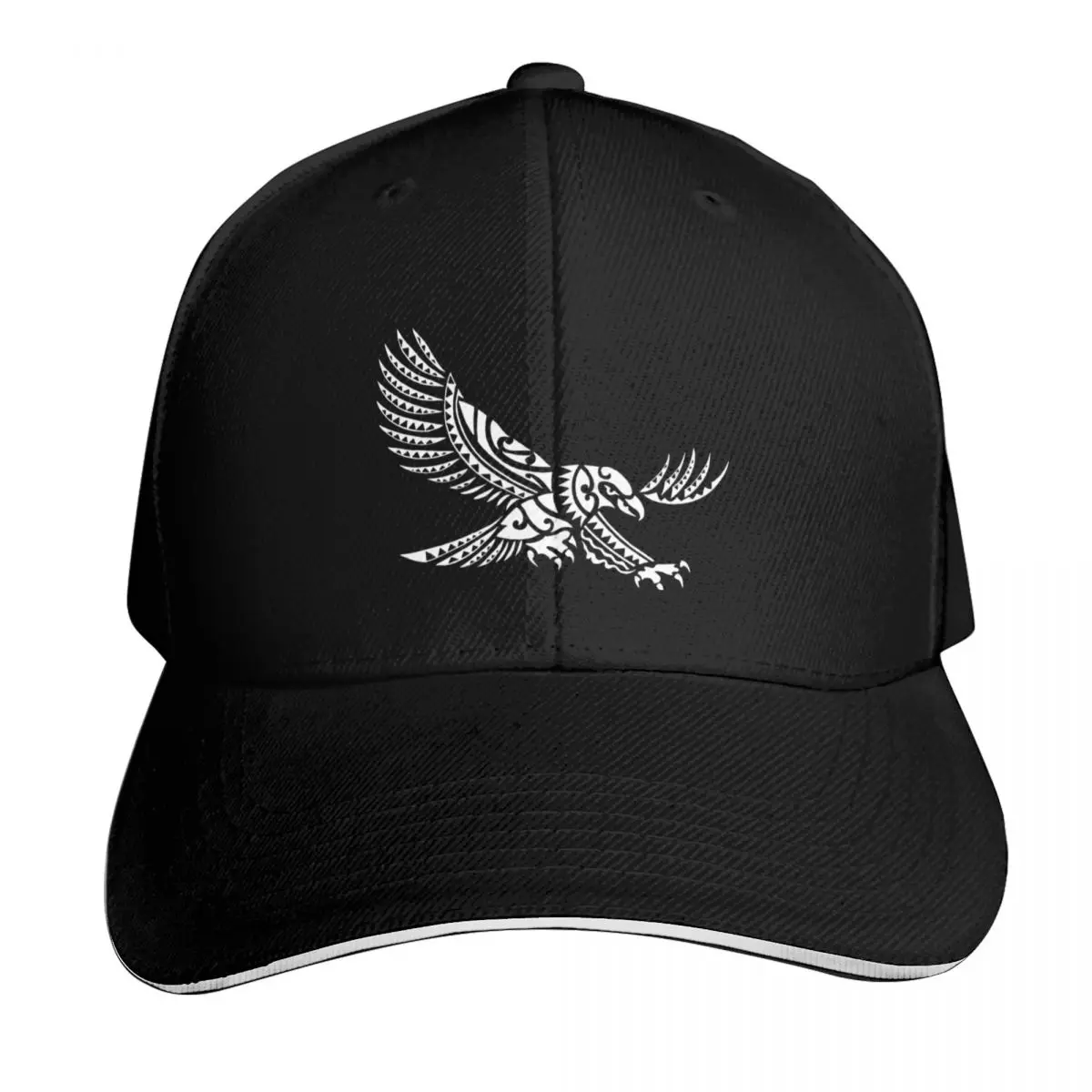 Hand drawn tribal eagle Baseball Cap Six Panel Structured Crown Sun Protection UPF 50+ Breathable Mesh Back
