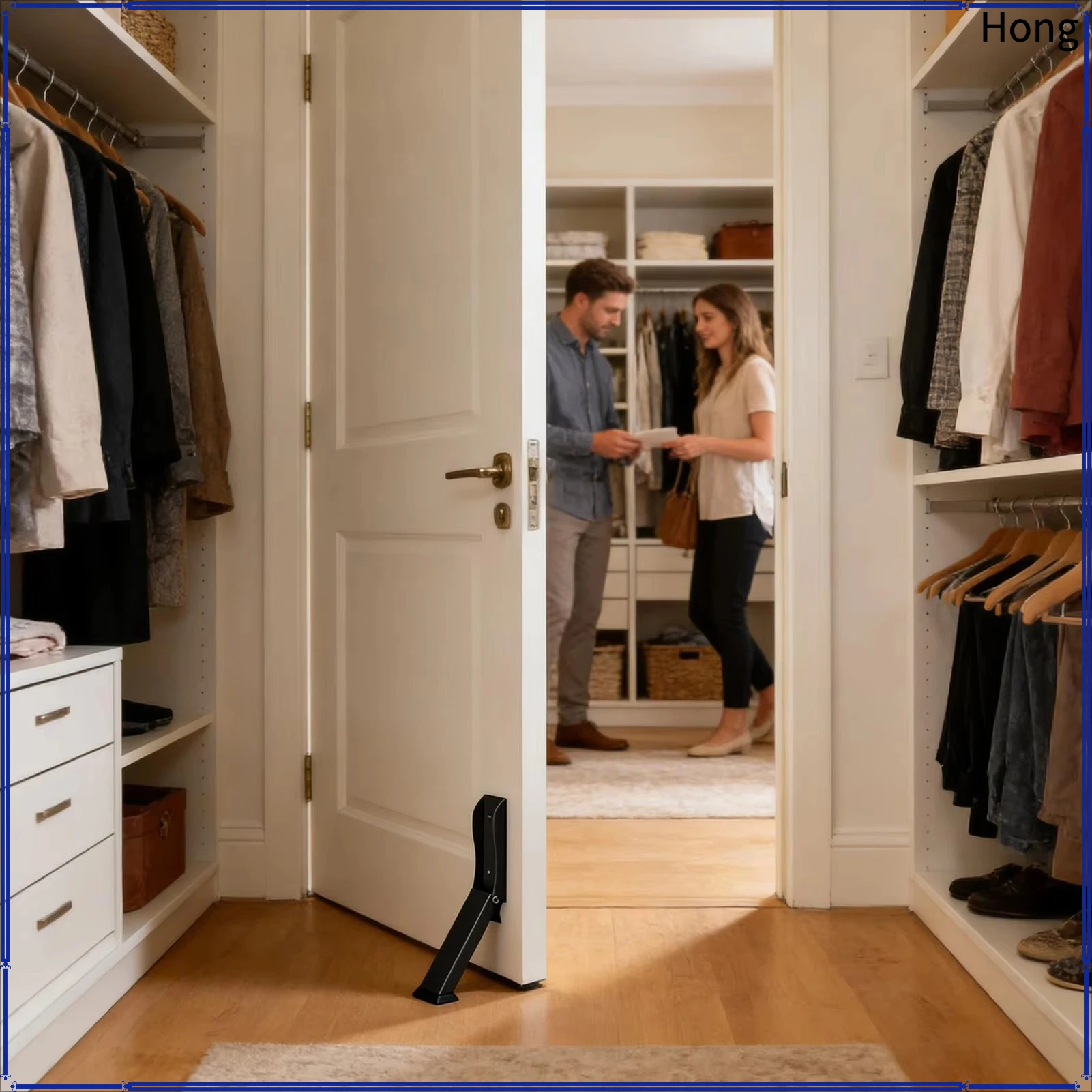 Door stopper, no drilling required, door blocker, anti-collision door jammer, new door plug, top door windproof door stopper