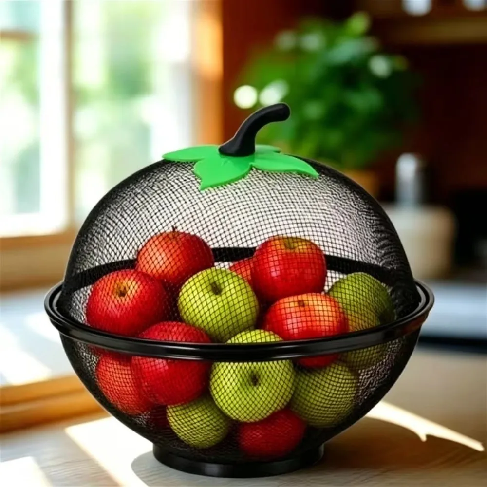 메쉬 커버가 있는 금속 과일 바구니, 세척이 간편하고 - Food Storage Rack For Kitchen 리뷰 및 가격