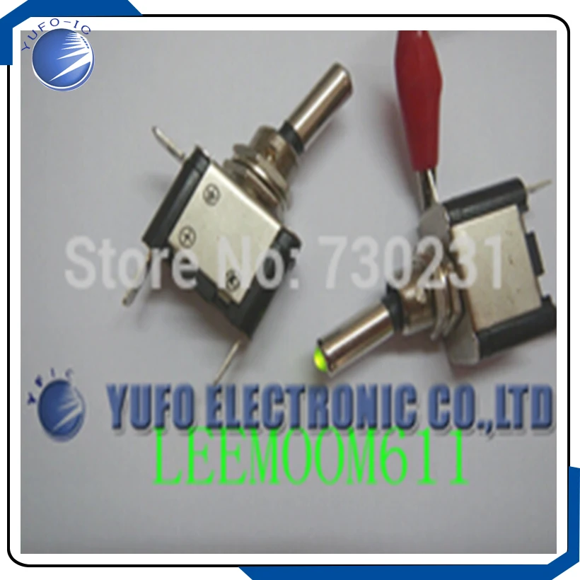 Free Shipping One Lot 5PCS,Car/Boat Light Green led 12V Toggle ON/OFF Switch,7G