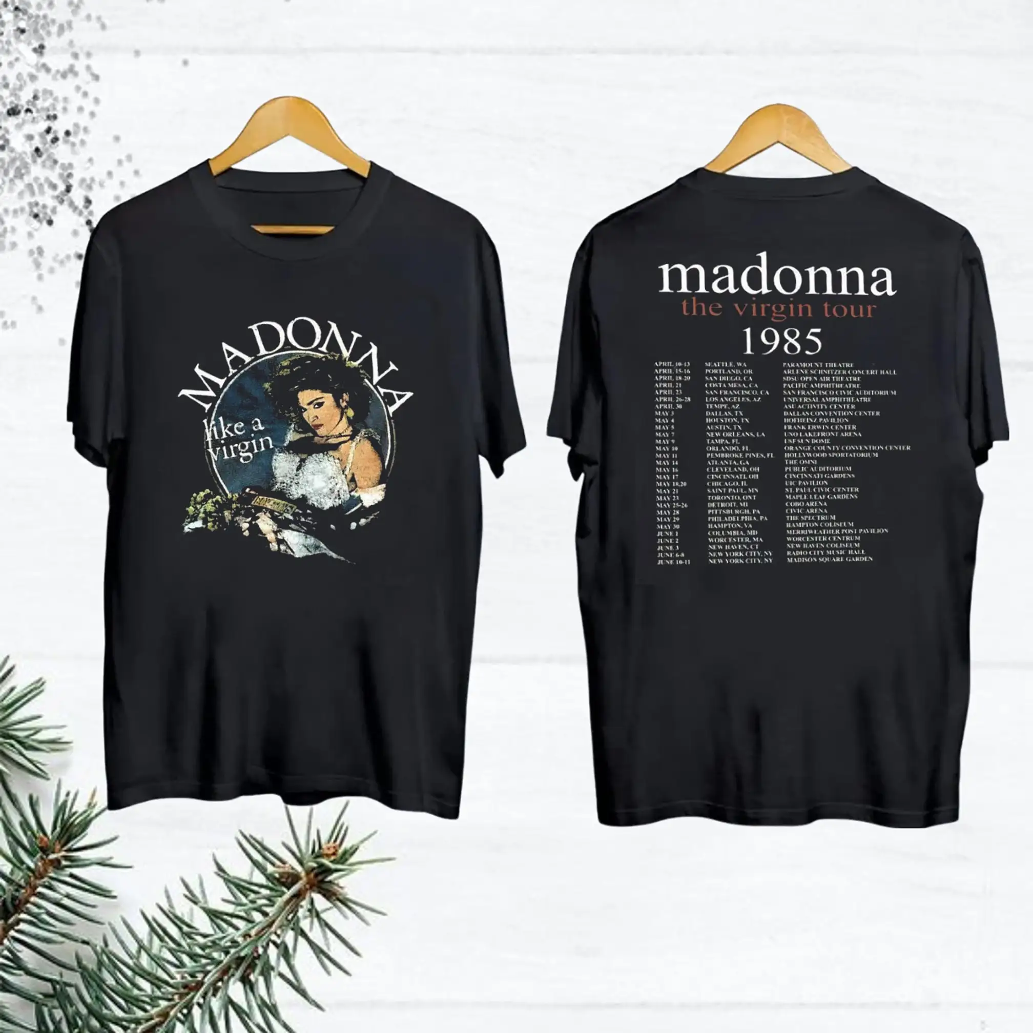 Madonna Als Een Maagd T-Shirt De Tour 1985 Het Vintage Concert Van Fans