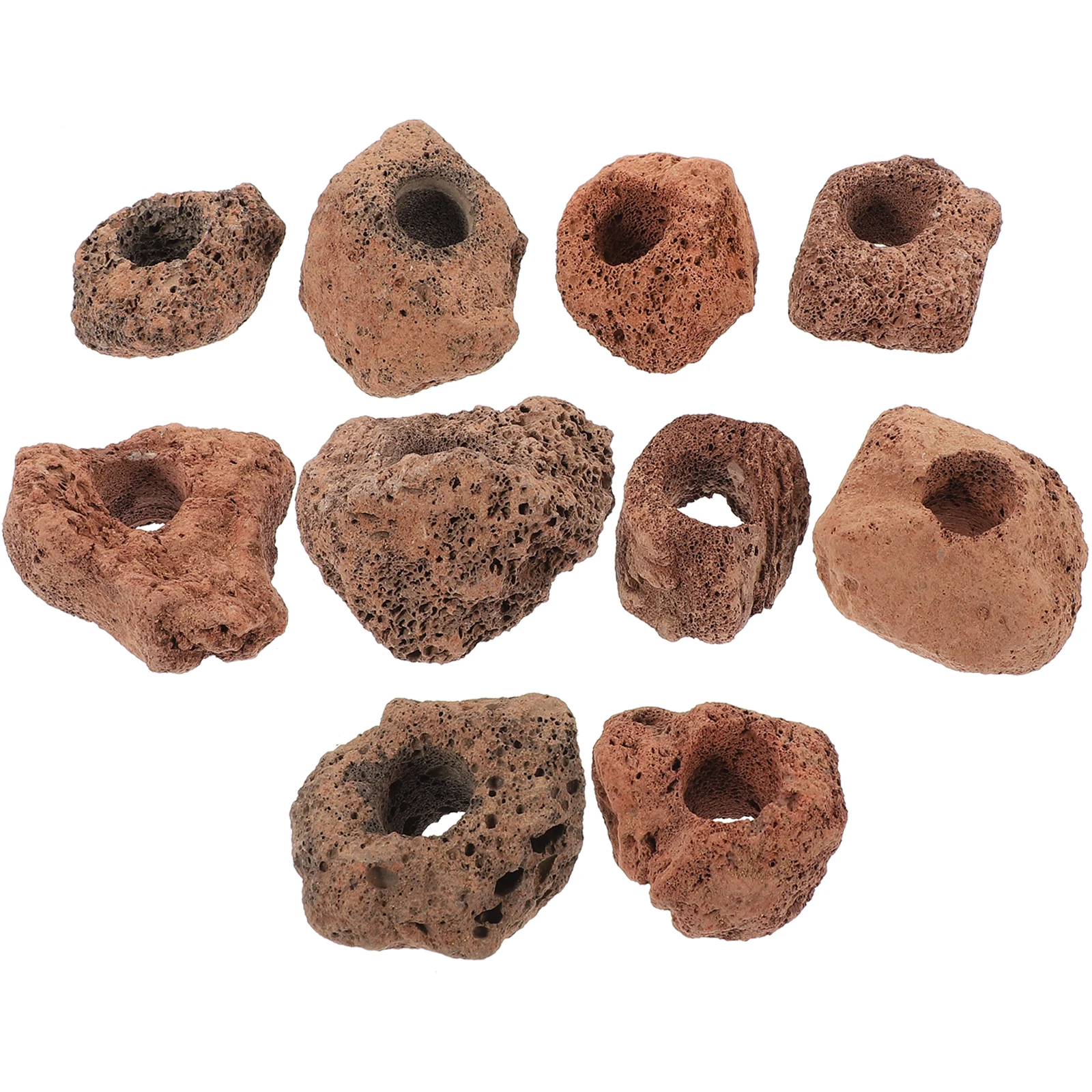 

10 Pcs Volcanic Stone Filter Material Fish Tank Caves Aquarium Hideout Shrimp Ornament for Accessories