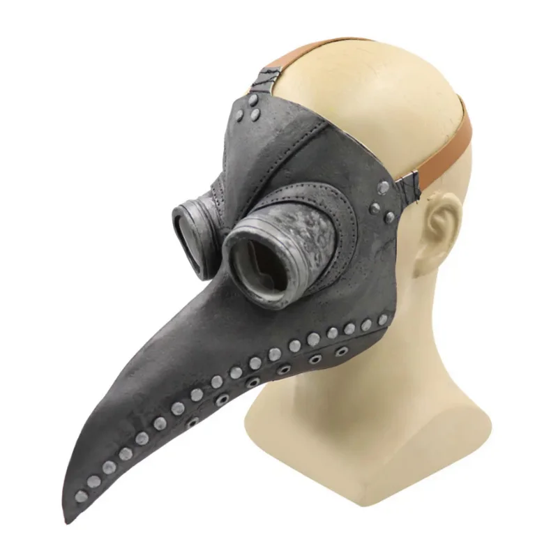 Maschera medico della peste becco lungo becco Cosplay Steampunk maschere Punk casco maschera per uccelli della peste Costume da festa di Halloween puntelli adulti bambini