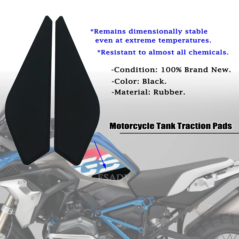 Non-slip Side Fuel Tank Stickers Waterproof Pad Rubber Sticker For BMW R1200GS R1250GS R 1250GS R1200 GS 2017-2023 Motorcycle