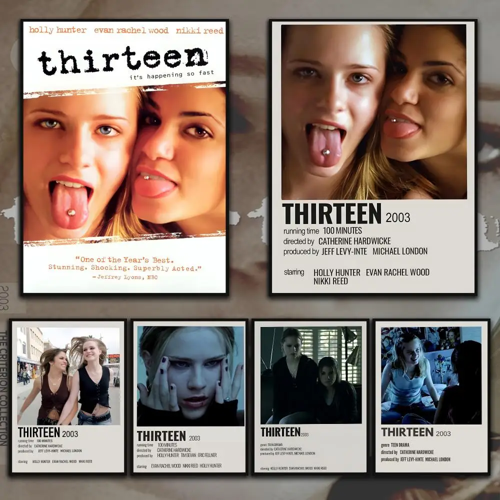 Famous Movie T-Thirteen Poster Wall Art Prints for Bedroom Living Room Office Home Decoration Hanging Artwork Gift