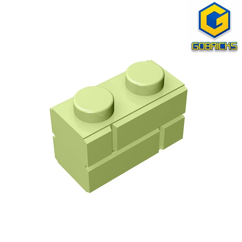 Gobricks GDS-631 Profile brick 1x2 single gro. compatible with lego 98283 children\'s DIY Educational Building Blocks Technical