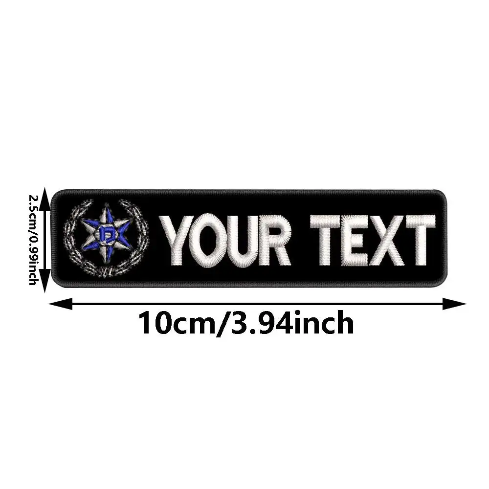 Customized Name Stickers Embroidered Patches Hook&Loop Back Embroidered Military Emblem Customization