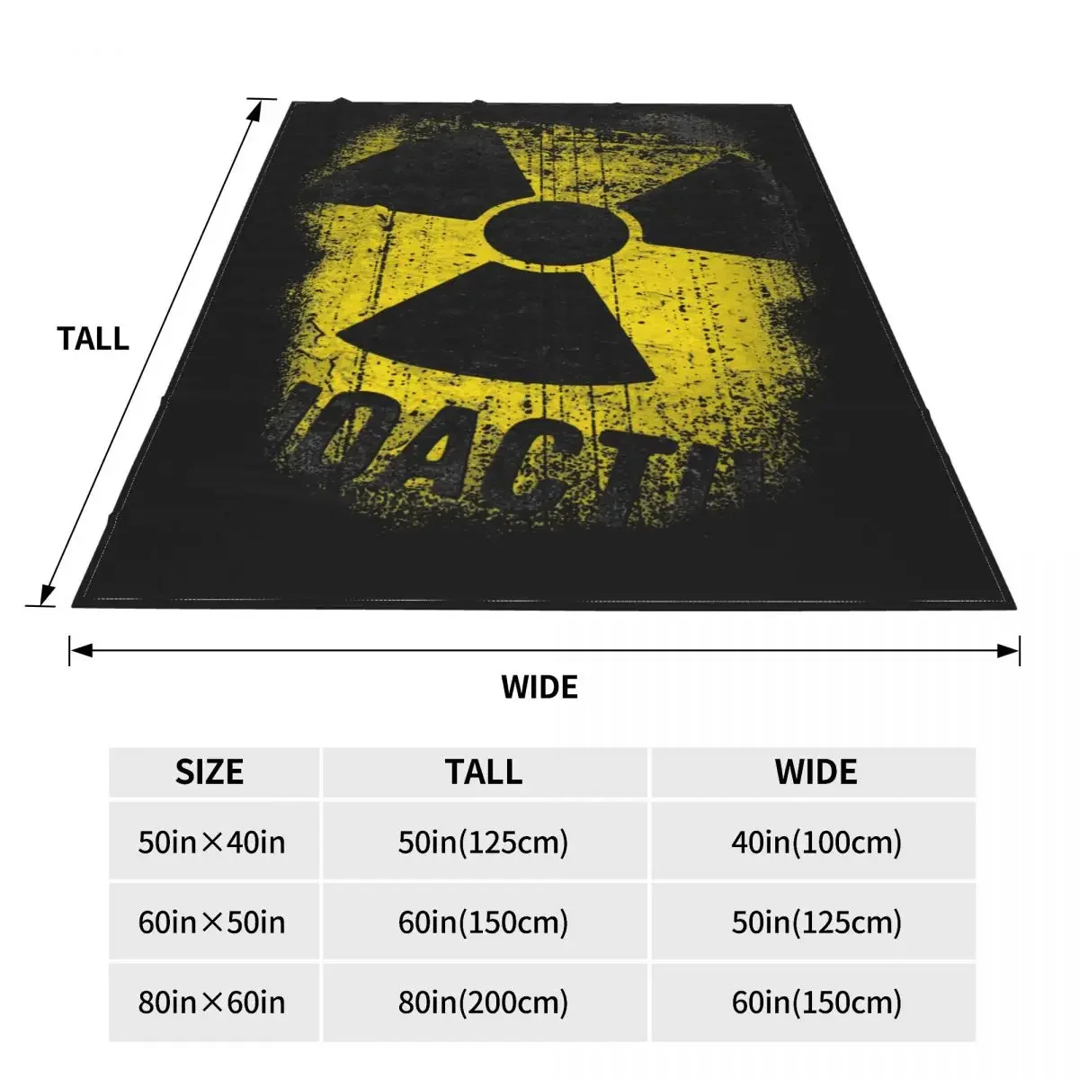 Chernobyl Let\'s Get Radioactive Flannel Blankets Nuclear Radiation Russia Throw Blanket for Home 125*100cm Plush Thin Quilt