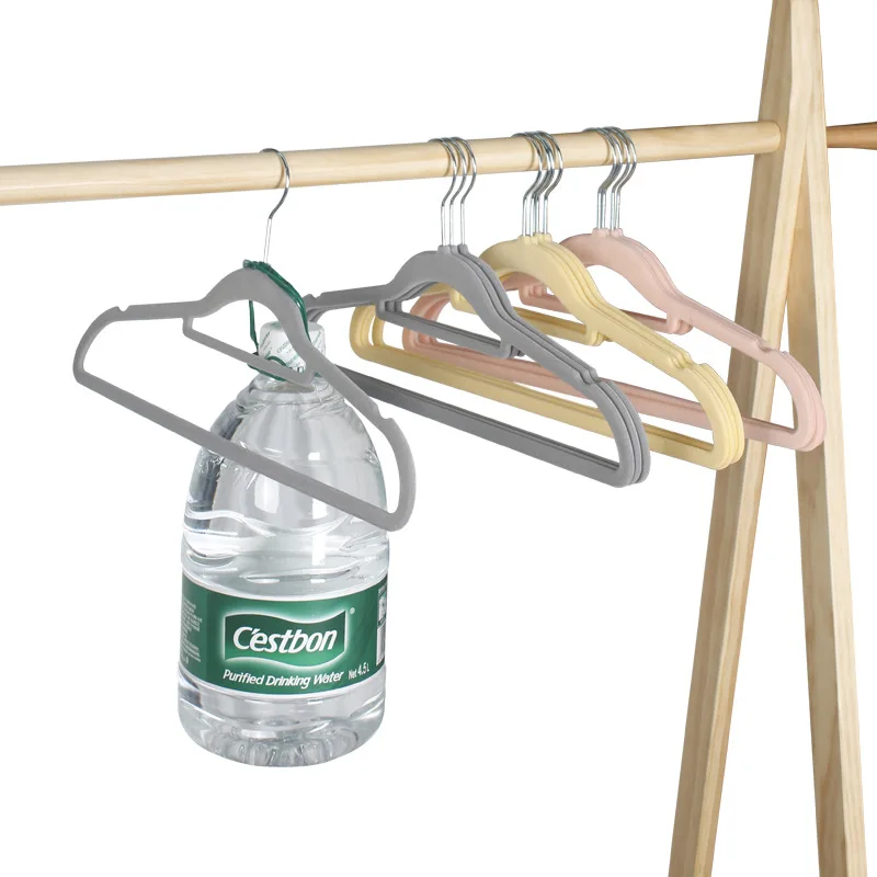 

household wardrobe storage hangers, recommends seamless light transmission, environmentally friendly non-slip flocking hangers.