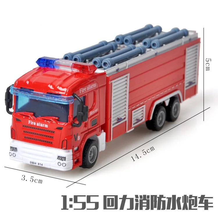 Alloy Car Back Force Inertia Simulation Tank Truck Garbage Truck Sweeping Car Boy Baby Plastic Toy Car Model B161