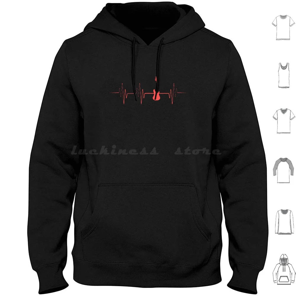 

Guitar Player Heartbeat-Guitar Player Gift Hoodie cotton Long Sleeve Guitar Player Heartbeat Guitar Player Heartbeat