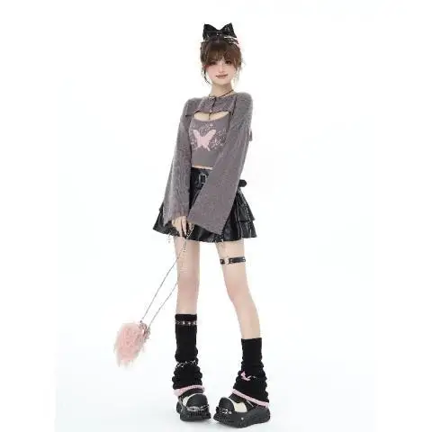 Y2k ثقافة فرعية مثير تي شيرت المرأة سليم صالح Harajuku المحاصيل القمم ريترو 2000s تيز شيك الشارع الشهير القوطية قميص أبلى مجموعة بلوزة #5