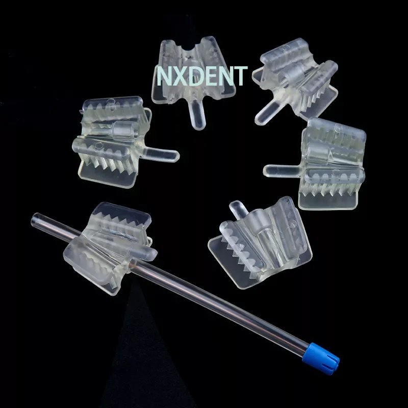 5pcs New Dental Silicone Mouth Support Holding Saliva Ejector Suction Tip Occlusal Pad Mouth Opener Retractor Oral Hygiene Mater