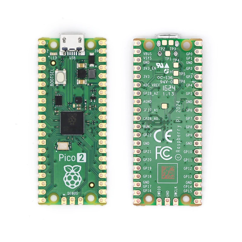 Raspberry Pi Pico 2 / 2W / 2WH/ 2H, Built Using RP2350, 2.4GHz 802.11n Wireless LAN and BT 5.2