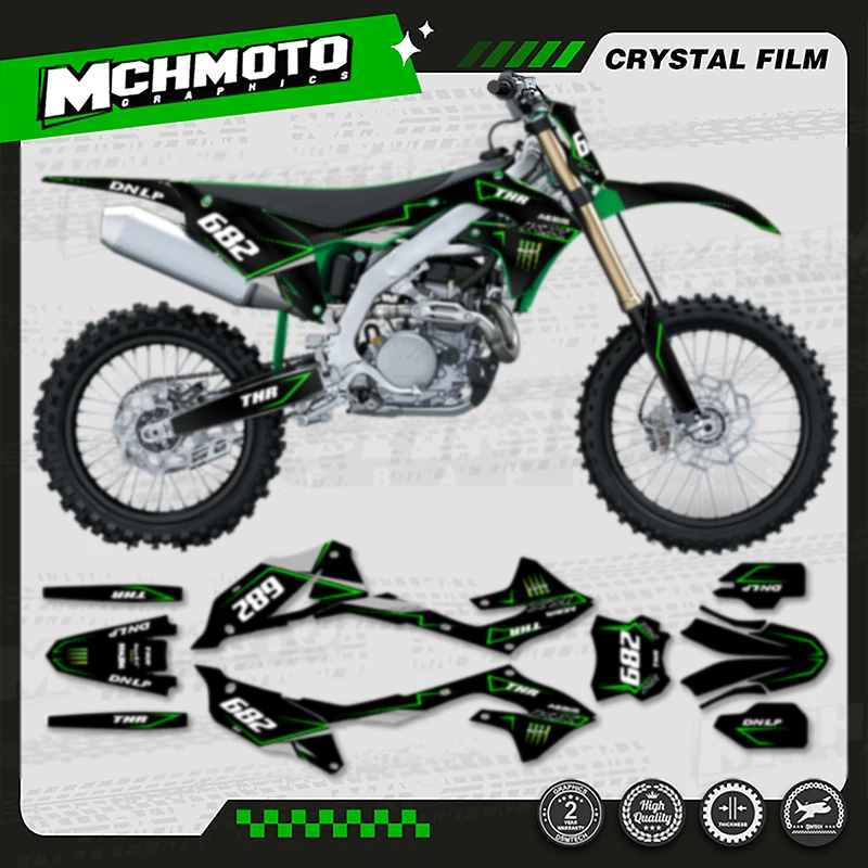 

MCHMFG мотоциклетные графические наклейки, комплект наклеек для KAWASAKI KXF450 KX450 2019-2023 KXF250 KX250 2021 2022 2023 2024 009