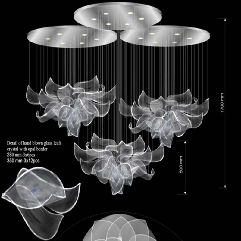 New creative roe bead weaving crystal chandelier