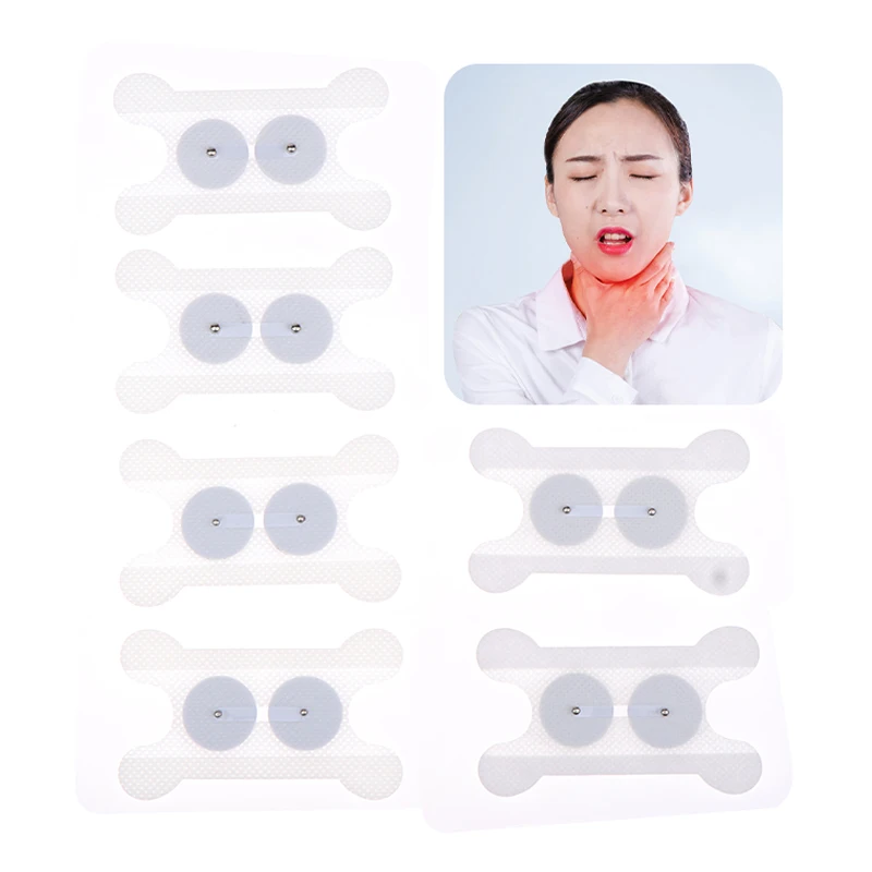 Throat Electrode Pads Electrostimulation Patches Self Adhesive Electrodes Physiotherapy Massager Nerve Muscle Stimulator