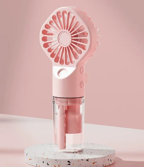 Portable Mini Handheld Humidifier Fan USB Rechargeable Mist Spray Water Cooling Hand Fan