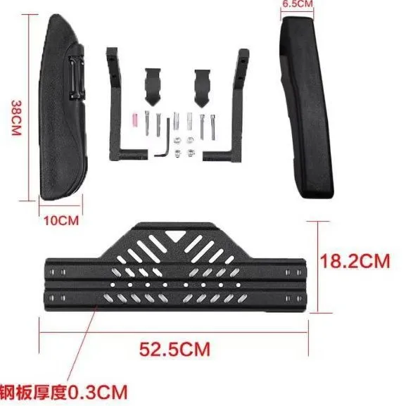 Motorcycle Rear Seat Armrest Foldable Tension Electric Vehicle Scooter Universal Armrest Modification