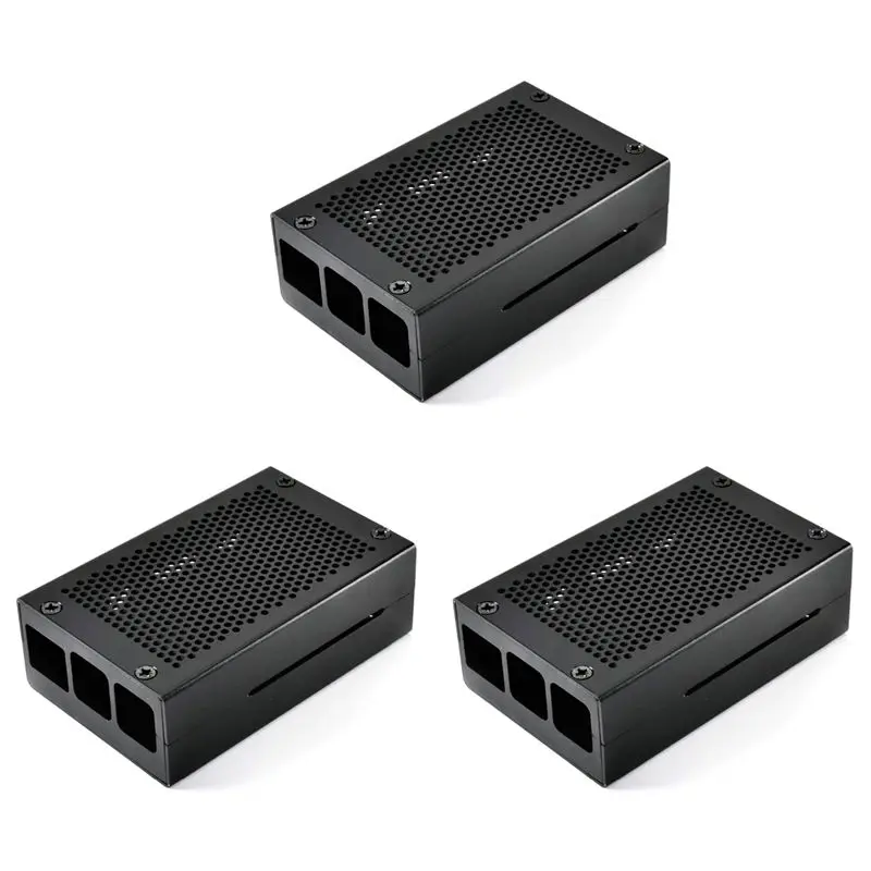ABRI-3X For Raspberry Pi 3 Model B+ Case Aluminum Case Case Compatible With Raspberry Pi 3 Model B Also(Black)