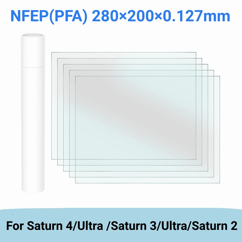 NFEP Film 10.1 inch 280x200x0.127mm PFA Film For ELEGOO Saturn 2 Saturn 3 Ultra Saturn 4 Ultra 3D Printer Parts LCD Accessories