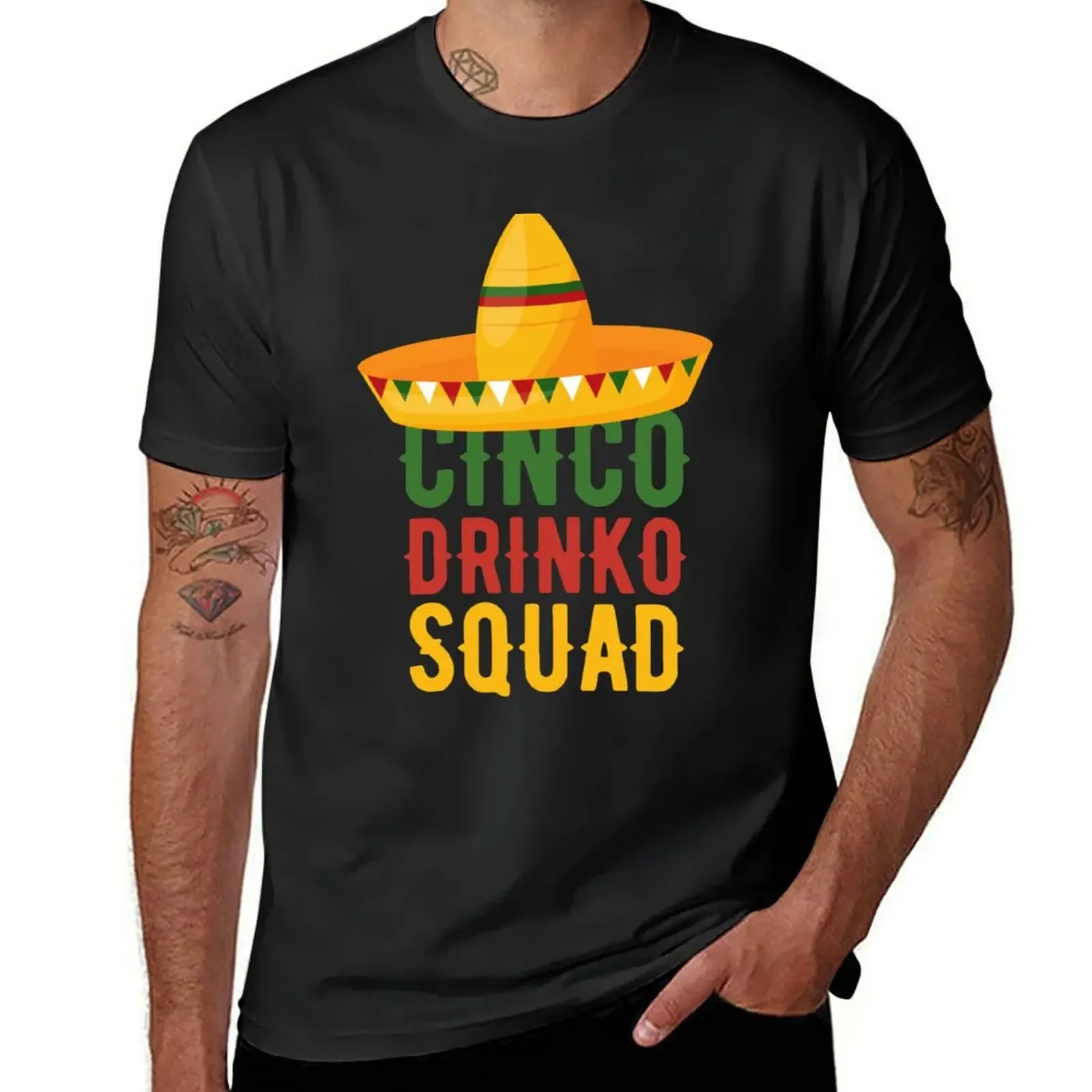 cinco drinko squad T-Shirt cute tops cheap stuff graphic t shirts vintage t shirts mens white t shirts