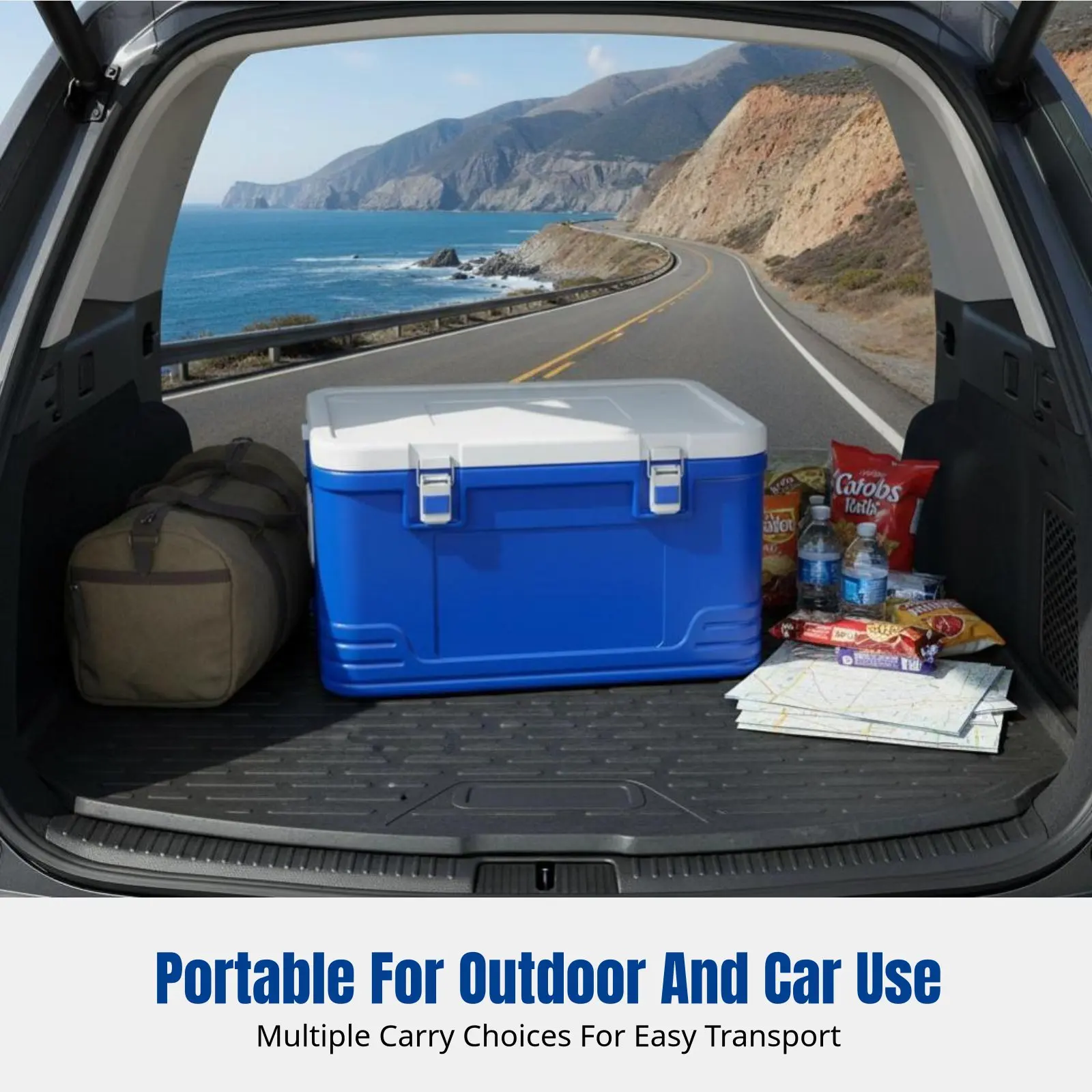 

Термоконтейнер, автомобильный холодильник для улицы, с функцией сохранения тепла и холода, для коммерческой доставки еды, большой емкости, контейнер для льда для рыбалки