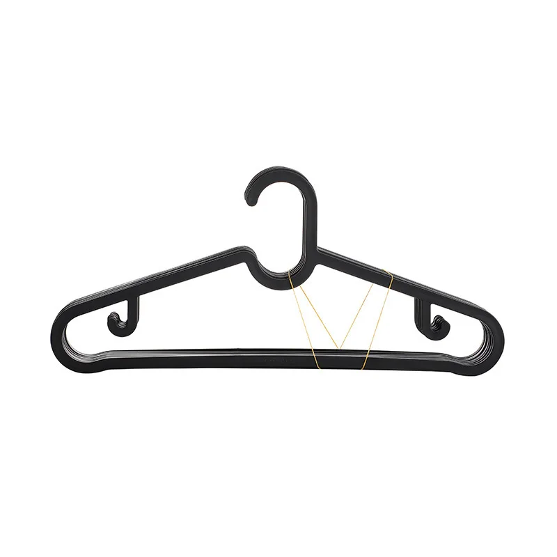 10pcs Black and White Clothes Hangers, Bold Non-slip, Traceless Hotel Clothing Store Hangers, Dormitory Home Clothes Hangers