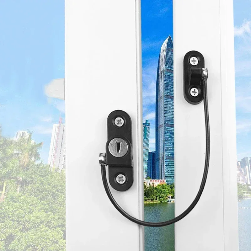 Child Safety Lock Window Lock Stainless Steel Cable Use Screws To Fix Baby Safety Accessories Security Protection