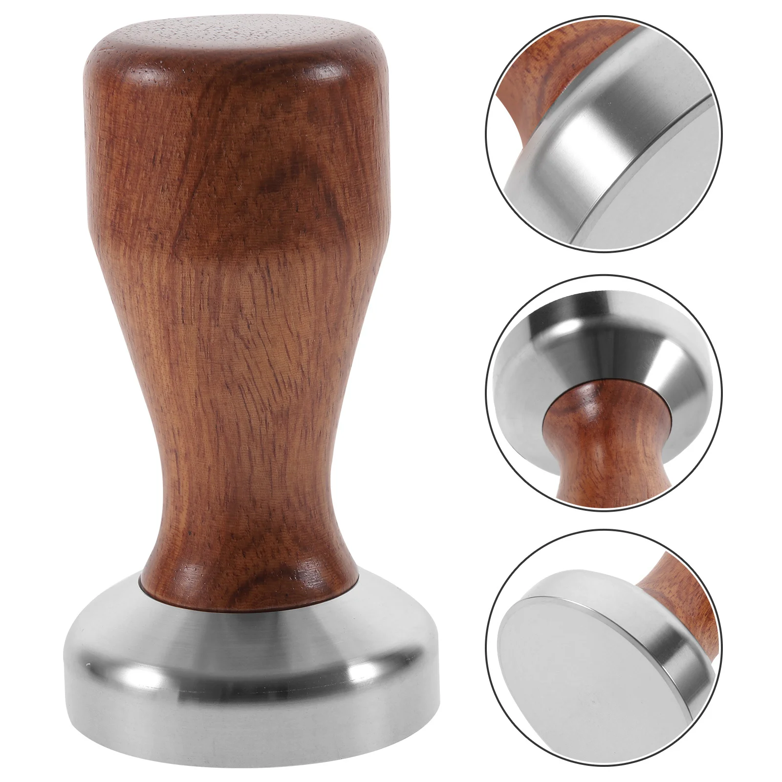 

1pc Stainless Steel Coffee Tamper Ergonomic Handle Smooth Surface Reusable Espresso Tamping Tool For Home Bar Café Kitchen Use