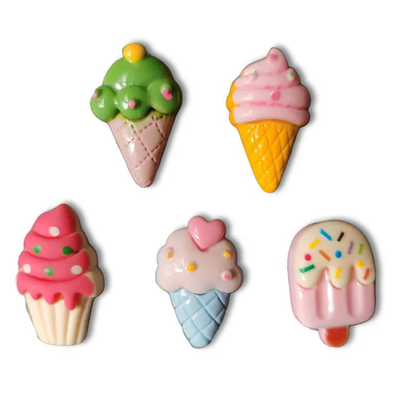 

Bview Art 15 шт. креативные кнопки из смолы для мороженого - кнопки для большого пальца с плоской головкой для фотостены и ремесленного декора