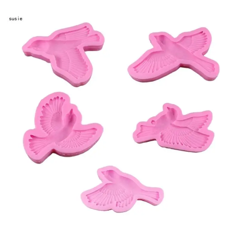 X7YA Wall Decor Resin Mold,3D Flying Bird Wall-Arts Silicone Mold for Epoxy Casting