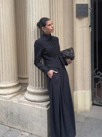 Jaqueta Militar Casual Feminina com Gola Alta, Moda, Manga Longa, Decote em V, Jaquetas Curtas de Botão Único, Casaco de Primavera 2026 para Mulheres