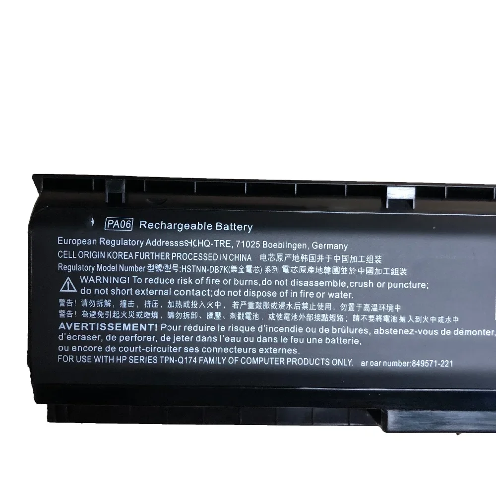 Imagem -03 - Bateria do Portátil para hp Pa06 Hstnn-db7k 17 17-w 17-ab200 17t-ab00 849571221 11.1v 62wh Original Pa06