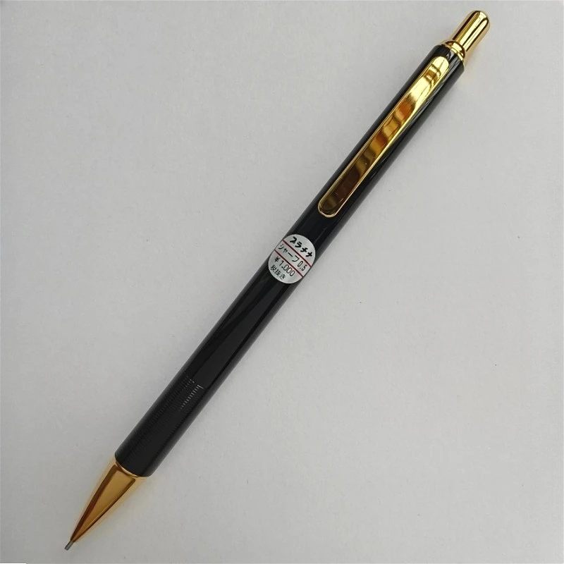 Japan Platinum Black Metal Automatic Pencil 0.5mm Practicing Writing Students Writing Supplies Japanese Stationery Kawaii Pencil