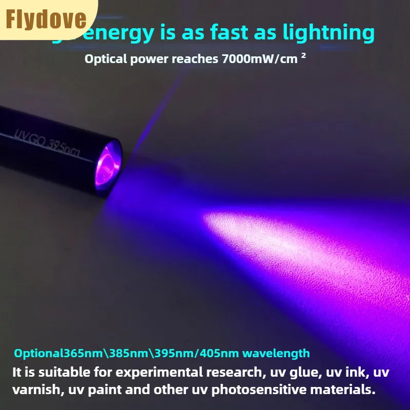 Super Focused UV Spot Light High Intensity Ultraviolet Lamp for Lab Research UV Glue Resin Shadowless Adhesive Curing 395nm