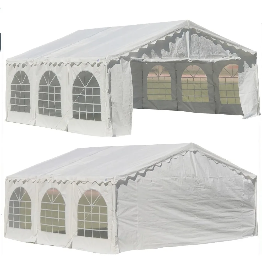 20'x16' Budget PE Party Tent/Tents for Parties Galvanized Gazebo Wedding Tent Canopy Big Tents Carport Outdoor Event Shelter