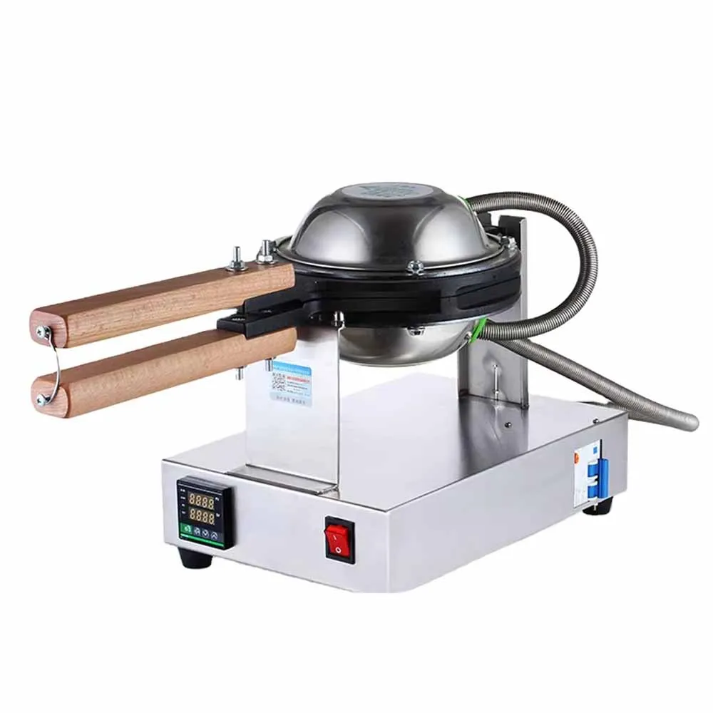 XEOLEO Commercial QQ Egg Waffle Machine Bubble Waffle Maker Stainless Steel Egg Waffle Maker 1400WHong Kong Food Making Machine