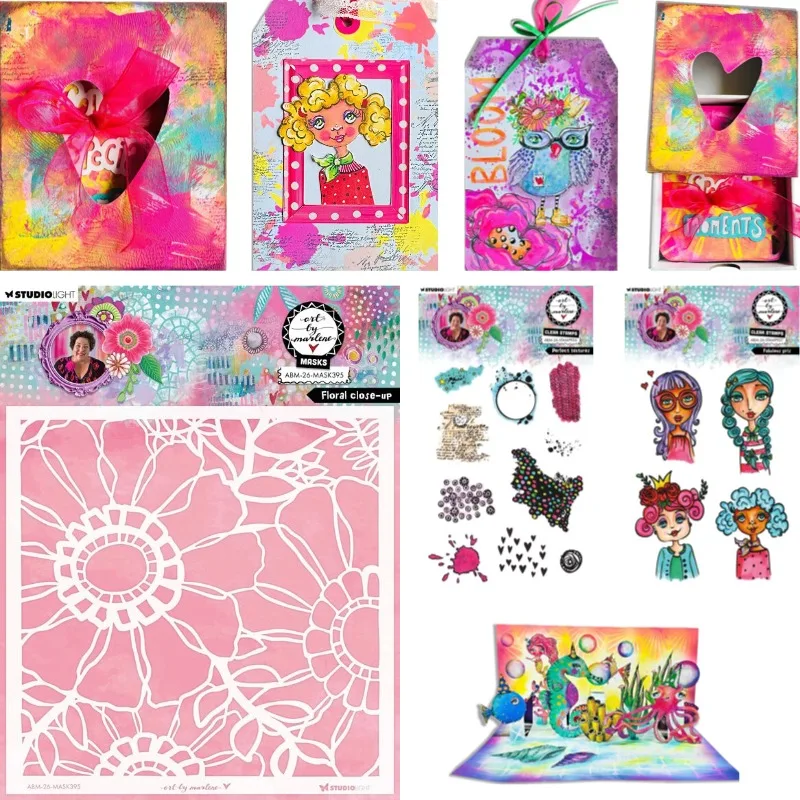 A Bird with Long Eyelashes and Big Eyes Stamps And Stencil New Arrival Scrapbook Diary Decoration Stencil Embossing Template