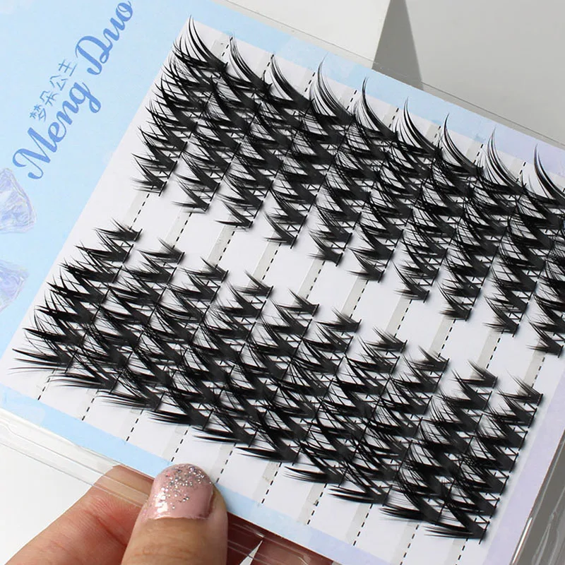 V-Shaped Comic False Eyelashes Light European American Sweetheart Eyelash Novice Beginner Single Cluster Grafting Eyelash Makeup