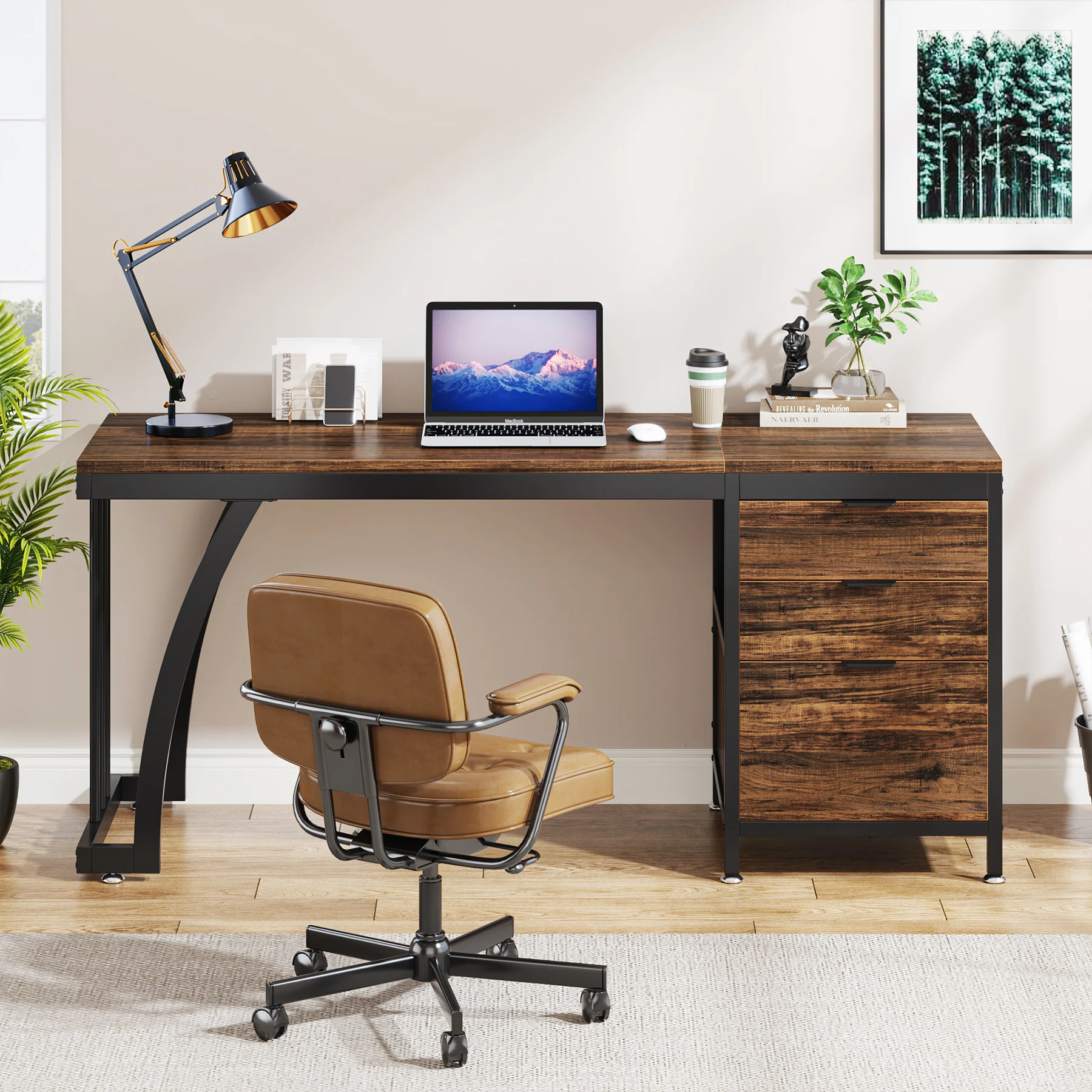 Muji Style Modular Writing Desk with Reversible Drawers crafted for minimalist compact home office storage