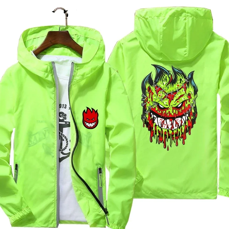 Ripper Spitfire Zombie Wheels uomo giacca a vento cerniera protezione solare pelle sottile con cappuccio sport all'aria aperta giacca pilota abbigliamento Unisex