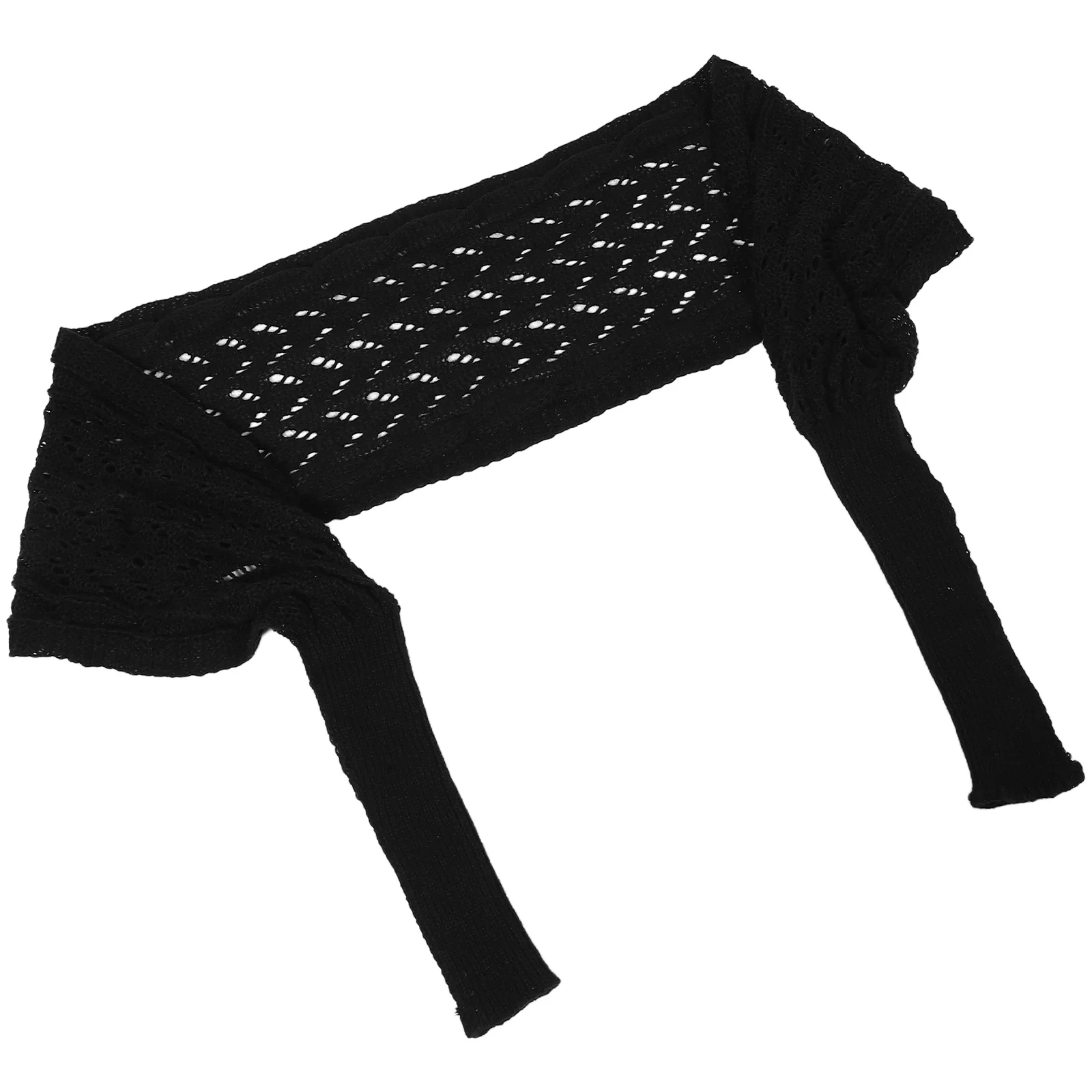 

Женский теплый вязаный шарф с рукавами, вязаная шаль на зиму, уютный дизайн с двойными рукавами, однотонный вязаный шарф